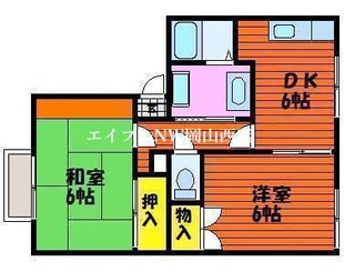 メゾン庭瀬　Ｃ棟の物件間取画像